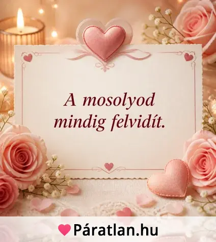 A mosolyod mindig felvidít.