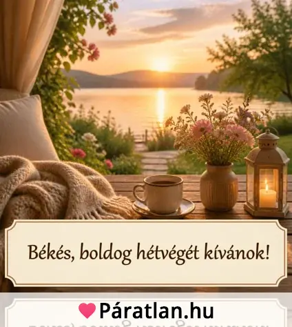 Békés, boldog hétvégét kívánok!