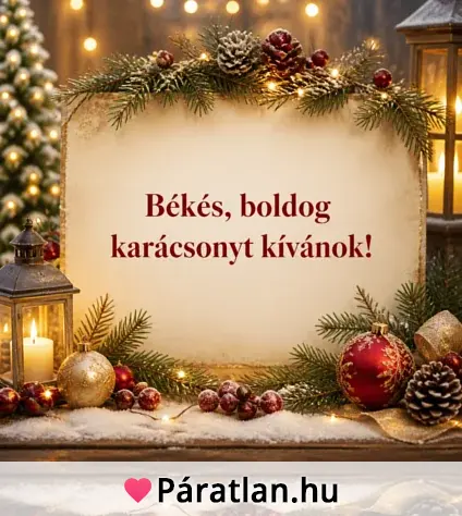 Békés, boldog karácsonyt kívánok!