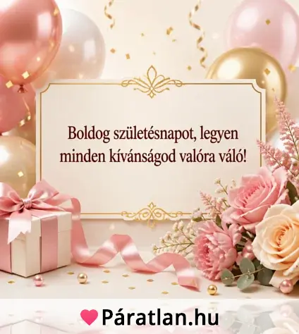 Boldog születésnapot, legyen minden kívánságod valóra váló!