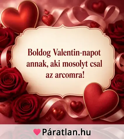 Boldog Valentin-napot annak, aki mosolyt csal az arcomra!