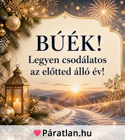 BÚÉK! Legyen csodálatos az előtted álló év!