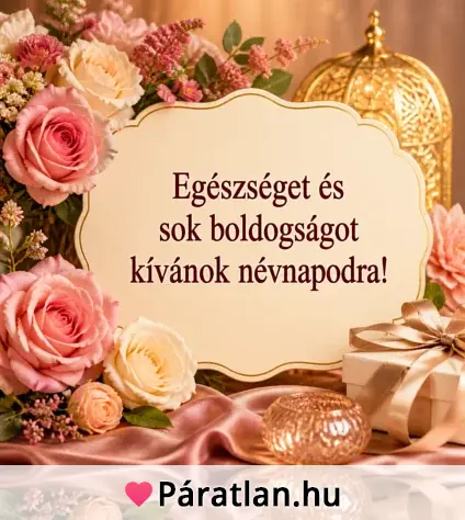 Egészséget és sok boldogságot kívánok névnapodra!