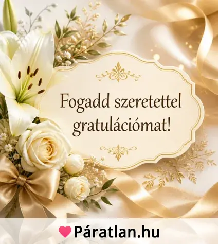 Fogadd szeretettel gratulációmat!