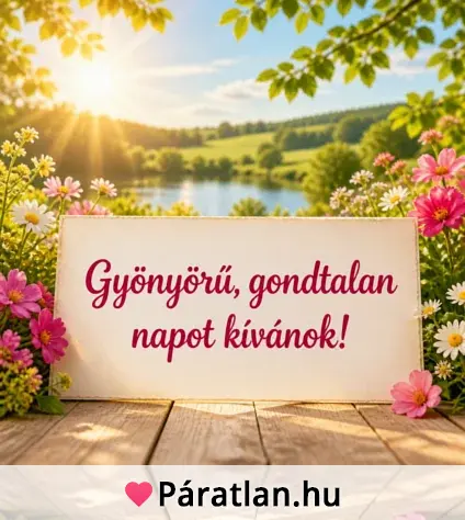 Gyönyörű, gondtalan napot kívánok!