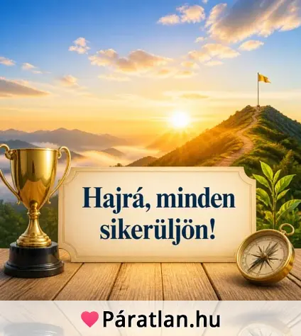 Hajrá, minden sikerüljön!