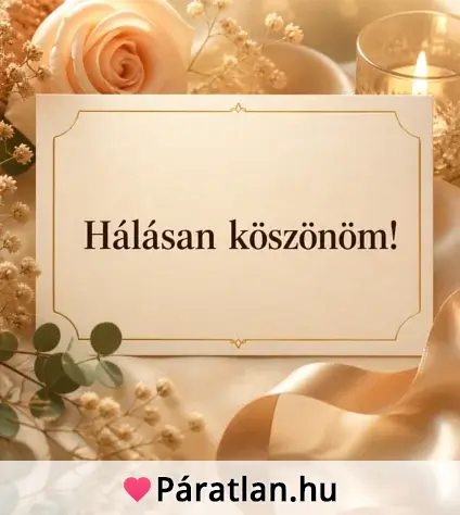 Hálásan köszönöm!