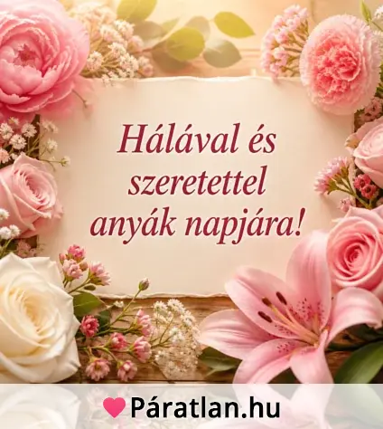 Hálával és szeretettel anyák napjára!