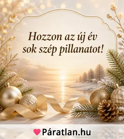 Hozzon az új év sok szép pillanatot!