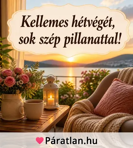 Kellemes hétvégét, sok szép pillanattal!
