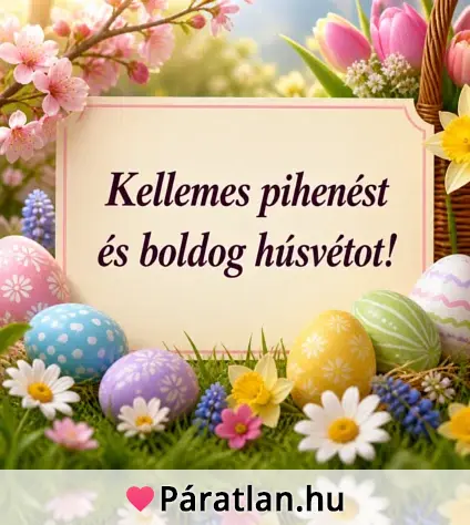 Kellemes pihenést és boldog húsvétot!