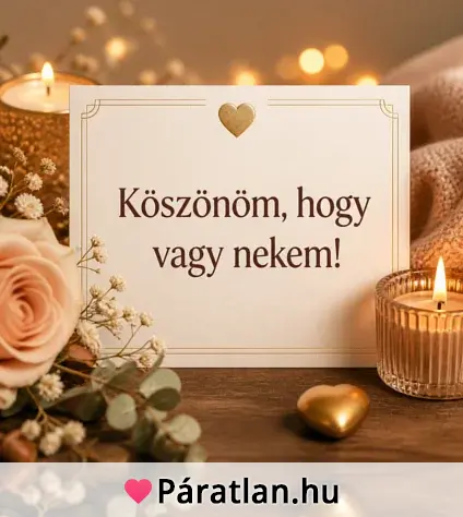 Köszönöm, hogy vagy nekem!