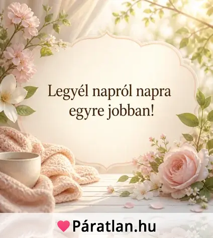 Legyél napról napra egyre jobban!