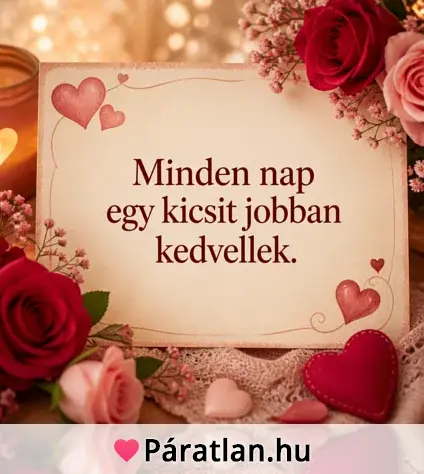 Minden nap egy kicsit jobban kedvellek.