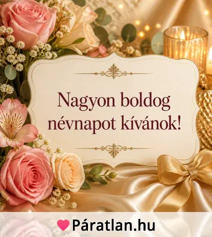 Nagyon boldog névnapot kívánok!