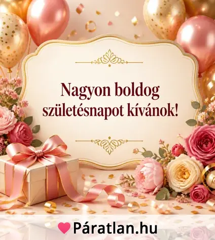 Nagyon boldog születésnapot kívánok!