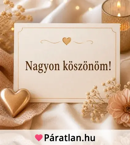 Nagyon köszönöm!