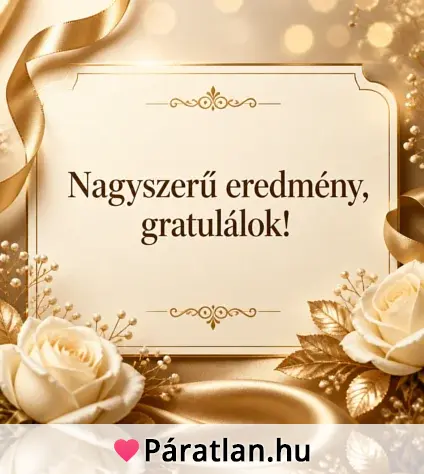 Nagyszerű eredmény, gratulálok!