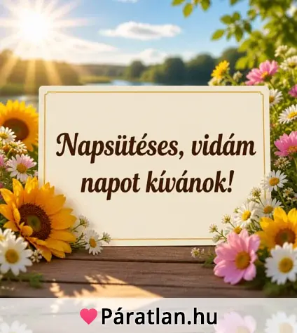 Napsütéses, vidám napot kívánok!