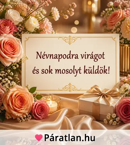 Névnapodra virágot és sok mosolyt küldök!