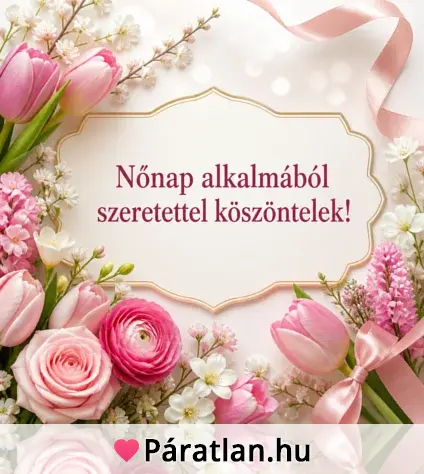 Nőnap alkalmából szeretettel köszöntelek!