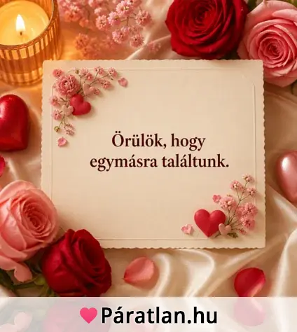 Örülök, hogy egymásra találtunk.