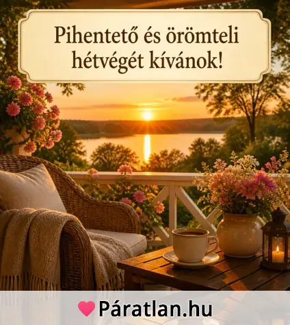 Pihentető és örömteli hétvégét kívánok!