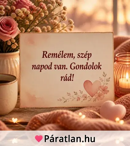 Remélem, szép napod van. Gondolok rád!