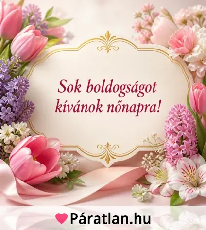 Sok boldogságot kívánok nőnapra!