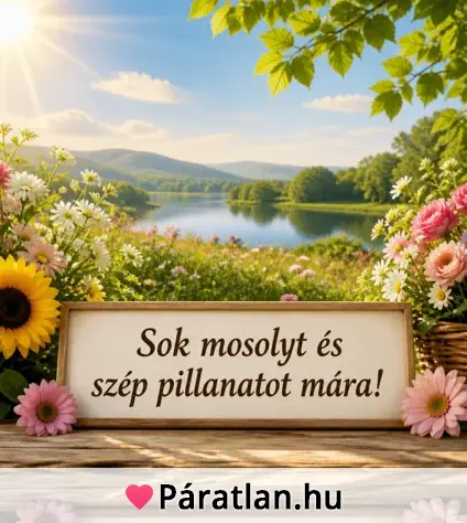 Sok mosolyt és szép pillanatot mára!