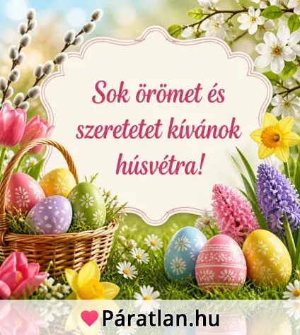 Sok örömet és szeretetet kívánok húsvétra!