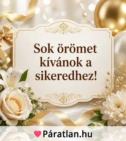 Sok örömet kívánok a sikeredhez!