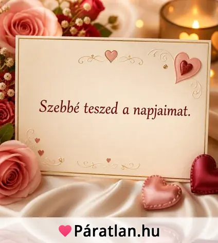 Szebbé teszed a napjaimat.