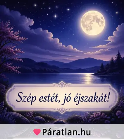 Szép estét, jó éjszakát!