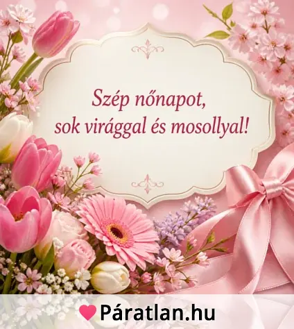 Szép nőnapot, sok virággal és mosollyal!