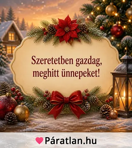 Szeretetben gazdag, meghitt ünnepeket!