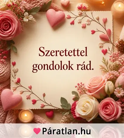 Szeretettel gondolok rád.