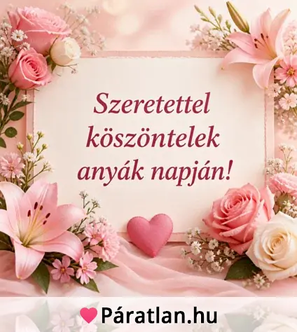 Szeretettel köszöntelek anyák napján!