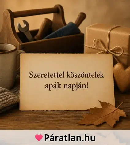 Szeretettel köszöntelek apák napján!