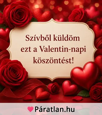 Szívből küldöm ezt a Valentin-napi köszöntést!