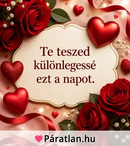 Te teszed különlegessé ezt a napot.