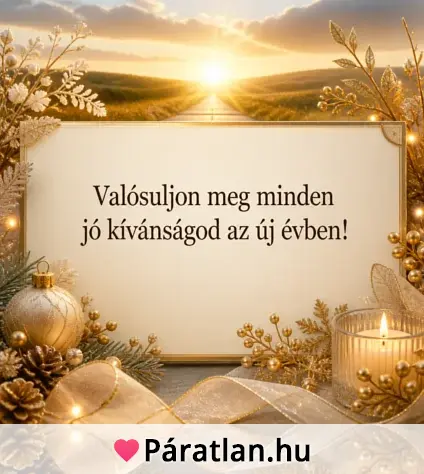 Valósuljon meg minden jó kívánságod az új évben!