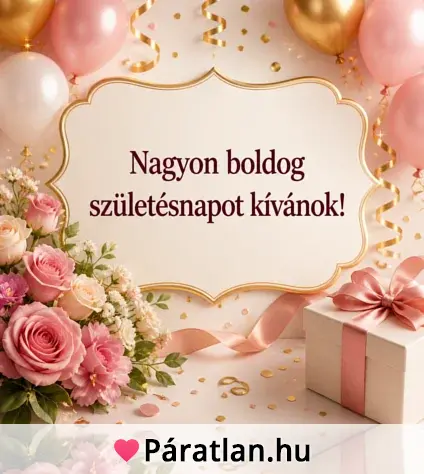 Nagyon boldog születésnapot kívánok!