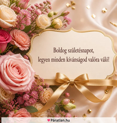 Boldog születésnapot, legyen minden kívánságod valóra váló!
