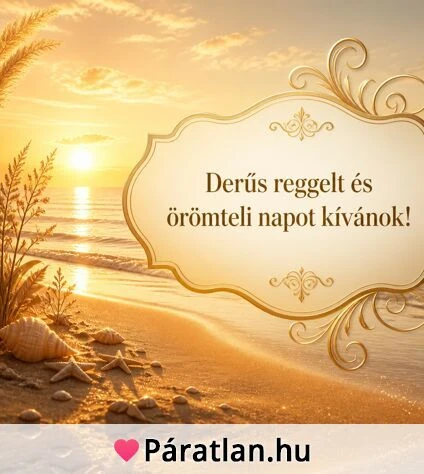Derűs reggelt és örömteli napot kívánok!