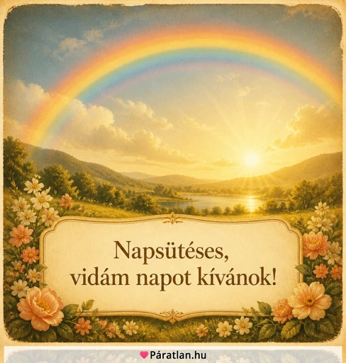 Napsütéses, vidám napot kívánok!