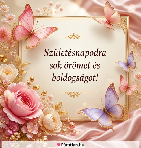 Születésnapodra sok örömet és boldogságot!
