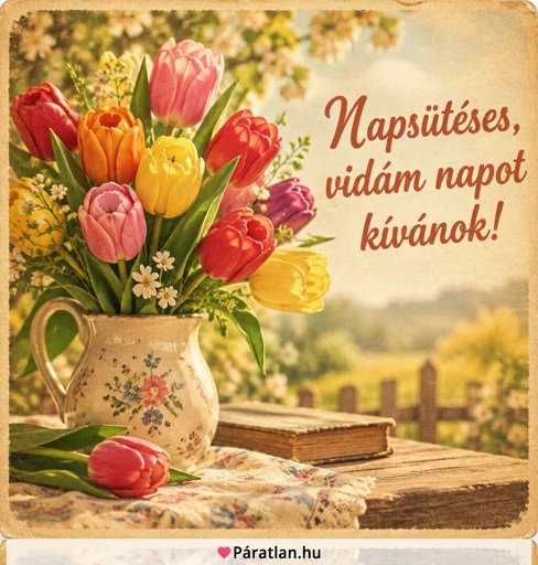 Napsütéses, vidám napot kívánok!