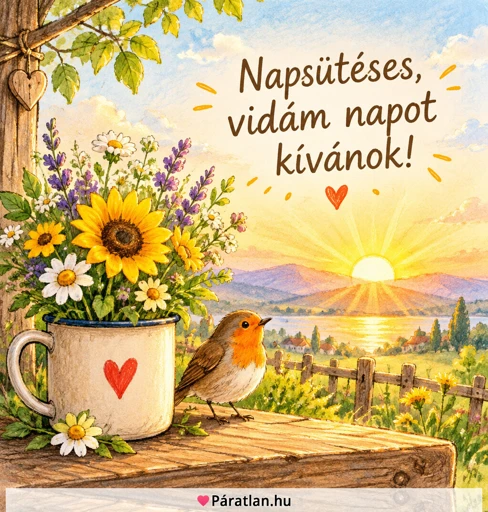 Napsütéses, vidám napot kívánok!