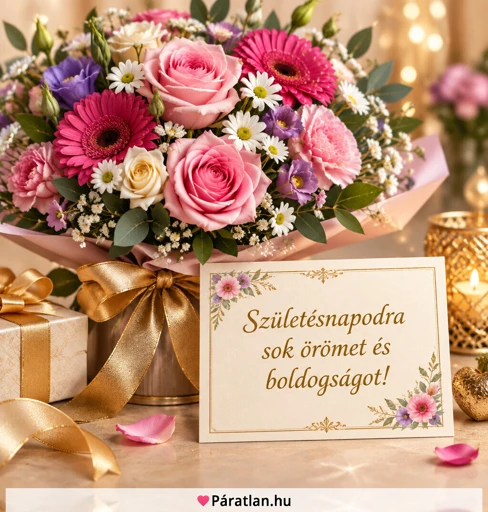 Születésnapodra sok örömet és boldogságot!